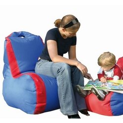 Sitzsack, GROSS - BLAU/ ROT