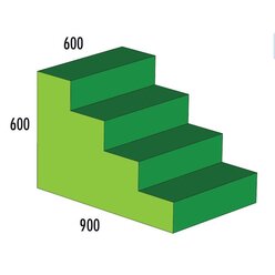 Treppe 4- stufig MAXI gr�n/hellgr�n, ab 4 Jahre