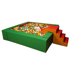 Viereck-Ballbad, 5-teilig GR�N/ROT (ohne B�lle & Rutsche)