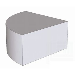 Podest - Viertelkreis wei�, Schaumstoffelement