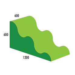 Wellenkeil MAXI gr�n/hellgr�n, 34-105-12, ab 4 Jahre
