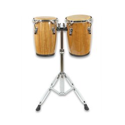 Kleine Holz-Congas Set auf Doppelst�nder, ab 5 Jahre