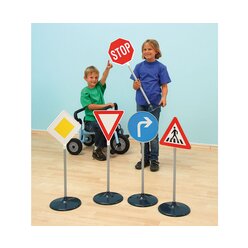 Set mit 10 gro�en Verkehrsschildern von 72 cm, 4-9 Jahre