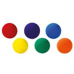Satz mit 6 Mini-Softb�llen, je 9 cm Durchmesser, ab 3 Jahre