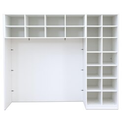 Flexeo Bettzeugschrank f�r Liegen, 190 x 226 x 68 cm, Dekor Buche hell