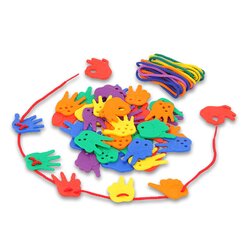 F�delh�nde, 72 St�ck inkl. 6 F�delschn�re, in Dose, 3-6 Jahre