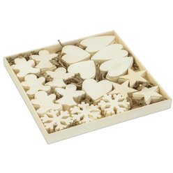 Holzanh�nger Weihnachts-Bastel-Set, 90 St�ck, ab 3 Jahre