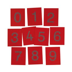 Sandpapierziffern auf Holztafeln, 10 St�ck, 3-8 Jahre
