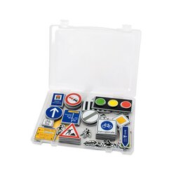Verkehrszeichen-Satz f�r die Tafel im Koffer 218 Teile, ab 5 Jahre