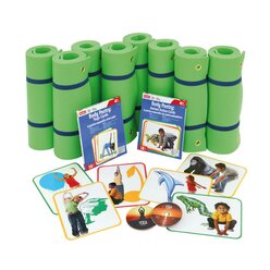 Yoga-Klassenset, 8 Gymnastikmatten, 2 Yoga-Kartens�tze inkl. CD, ab 6 Jahre