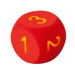 Schaumstoffziffernw�rfel rot, Ziffern 1-6, Kantenl�nge 16 cm