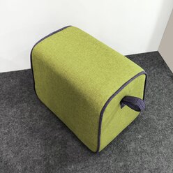 Hockidu - Hocker gepolstert mit Schlaufe, Farbe gr�n