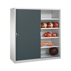 C+P Sportger�teschrank, 1950x1900x600mm, Korpus RAL 7035 Lichtgrau, Front RAL 7016 Anthrazitgrau