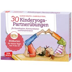 30 Kinderyoga-Partner�bungen, Bildkarten, 4-10 Jahre