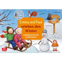 Emma und Paul erleben den Winter, Spielfiguren f�r die Erz�hlschiene, 1 bis 5 Jahre