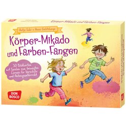 K�rper-Mikado und Farben-Fangen, Kartensatz, 5-8 Jahre