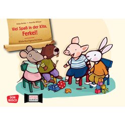 Viel Spa� in der Kita, Ferkel! Kamishibai Bildkartenset, 1-4 Jahre