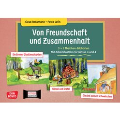 Von Freundschaft und Zusammenhalt - Kamishibai-Bildkarten mit Arbeitsbl�ttern f�r Klasse 3 und 4. Kamishibai Bildkartenset