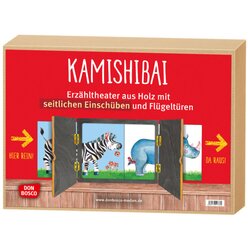 Kamishibai mit seitlichem Einschub und Fl�gelt�ren.�Erz�hltheater f�r Bildkarten�in�DIN A3