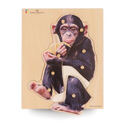 Holz-Puzzle Schimpanse mit gro�en Griffen, ab 2 Jahre