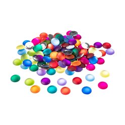 Farbkreisfunkelsteine, 120 St�ck, Durchmesser 2,2 cm