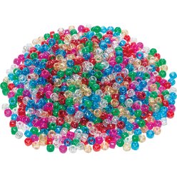 Glitzerperlen mit F�delloch, 900 St�ck, ab 3 Jahre