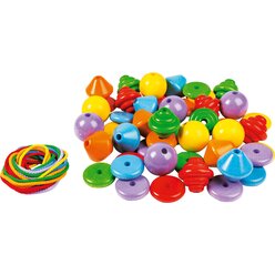 Holzperlen XXL mit Schn�ren, ab 3 Jahre (unter Aufsicht ab 2 Jahre)