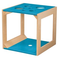 Krabbelw�rfel mit Sinnesmaterial  t�rkis