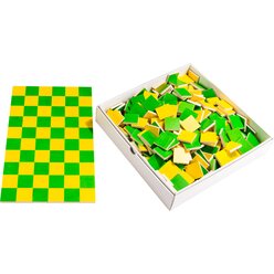 Quadrate gelb-gr�n, 410 St�ck, ab 3 Jahre