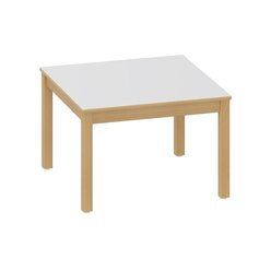 Quadrattisch 80 x 80 cm, Tischplatte wei�, H�he 53 cm, Filzgleiter