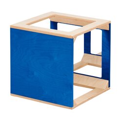 Spiegelw�rfel farbig gebeizt, blau