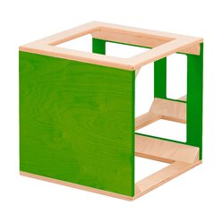 Spiegelw�rfel farbig gebeizt, hellgr�n