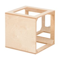 Spiegelw�rfel natur lackiert