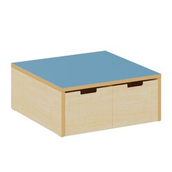 Stauraumpodest blau, H�he 25 cm