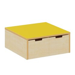 Stauraumpodest gelb, H�he 25 cm