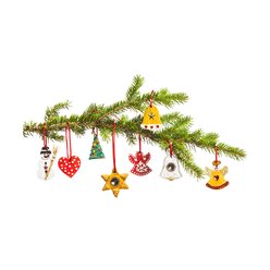 Weihnachtsschmuck, 50 Holzanh�nger, ab 3 Jahre