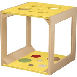 Krabbelw�rfel mit Sinnesmaterial gelb