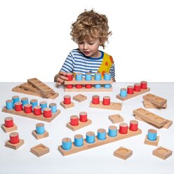 Wooden Counting Blocks, Z�hlsteine-Set aus Holz, ab 2 Jahre