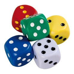 W�rfel, 100 St�ck. Kantenl�nge 25 mm, verschiedene Farben