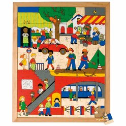 Puzzles drunter und dr�ber - die Stadt, Holzpuzzle, ab 3 Jahre