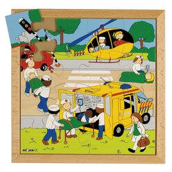 Thema-Puzzle Stra�e - Unfall, ab 4 Jahre