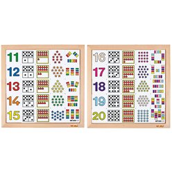 Z�hl-Diagramm: 11 - 15 und 16 - 20, Lernspiel, ab 5 Jahre
