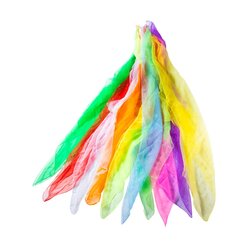 Chiffont�cher Set gro�, 10 St�ck in 10 Farben, 130 x 130 cm