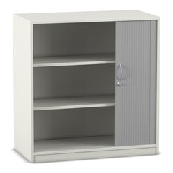 Flexeo Rollladenschrank wei�, 3 F�cher, BxHxT 94,4 x 99,1 x 58 cm, Sockel