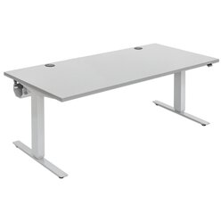 Flexeo� Schreibtisch 180 x 80 cm, elektrisch h�henverstellbar 63 bis 129 cm, wei�,