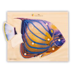 Holz-Puzzle Lila Fisch mit gro�en Griffen, ab 2 Jahre