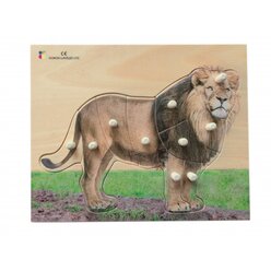 Holz-Puzzle L�we mit gro�en Griffen, ab 2 Jahre