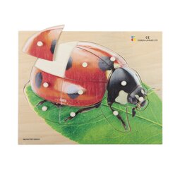 Holz-Puzzle Marienk�fer mit gro�en Griffen, ab 2 Jahre
