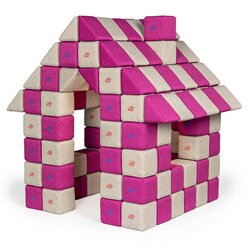 Jolly Heap Set JOY hellgrau-pink, Riesen-Magnetbausteine