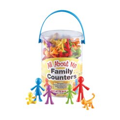 Sortierfiguren Familie, 72 Figuren in Kunststoffeimer